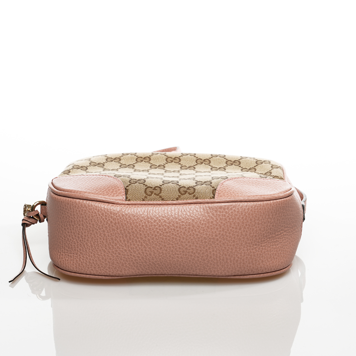 Gucci - GG Supreme Canvas&Pink Leather Bree Crossbody Bag